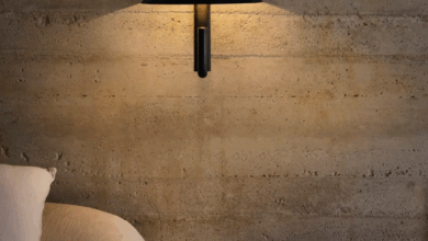 Designer bedside lamp