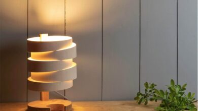 Designer bedside lamp