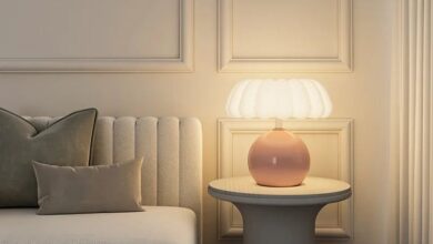Designer bedside lamp