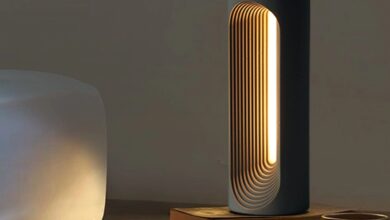 Designer bedside lamp