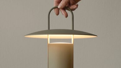 Designer bedside lamp