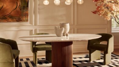 dining room with chandeliers