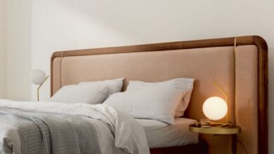 Bed frames made of walnut