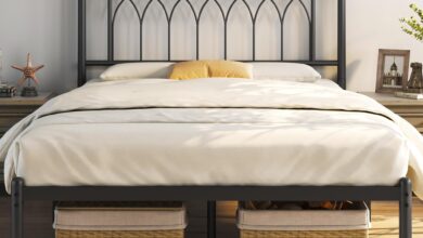 Extra long metal beds