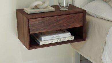 Floating bedside tables