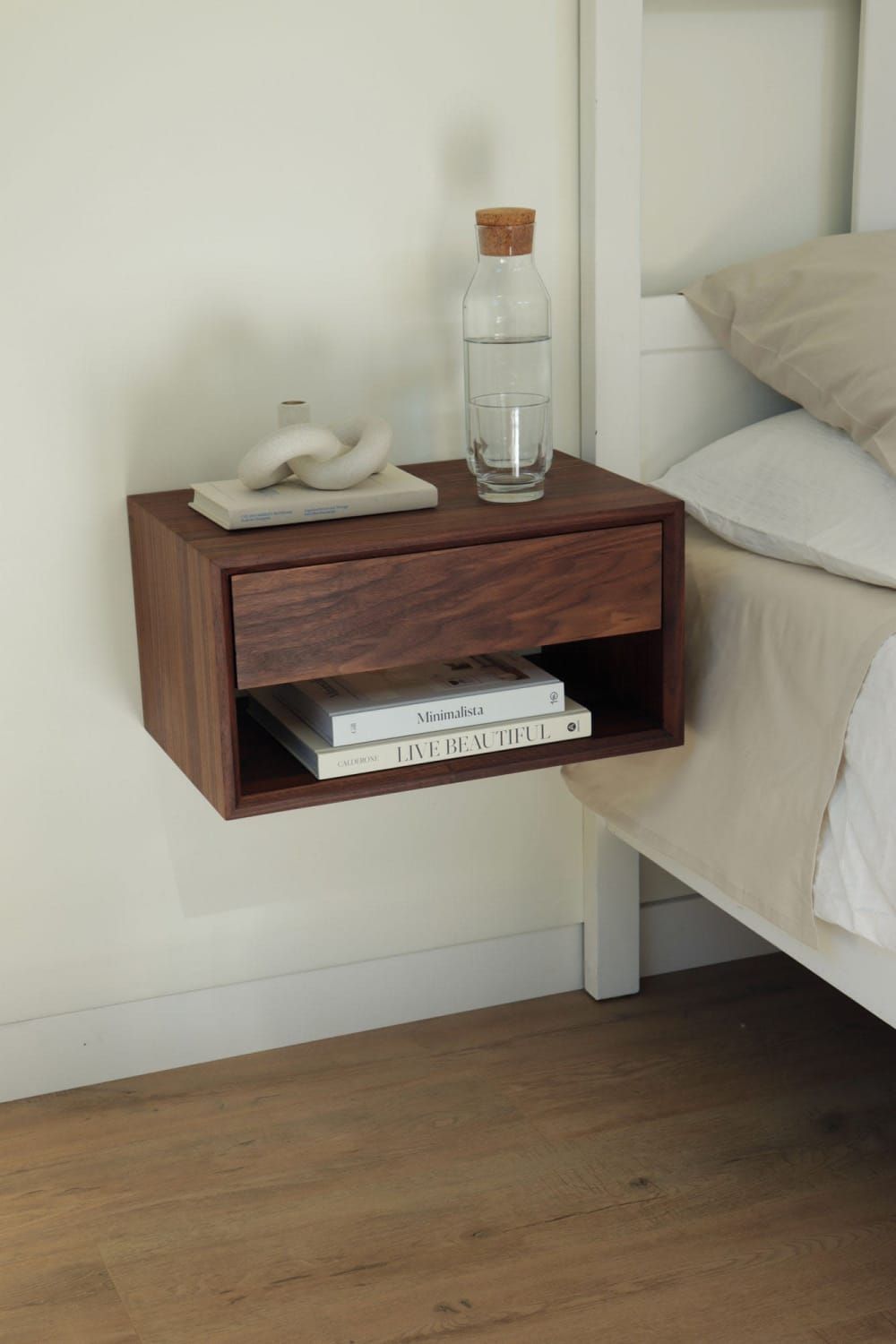 Floating bedside tables Innovative bedside storage solutions that defy gravity and elevate your bedroom decor