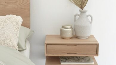 Floating bedside tables