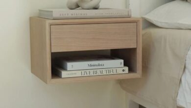 Floating bedside tables