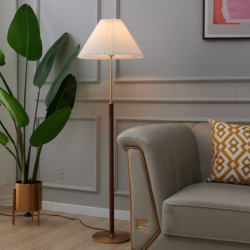 Floor lamp with table