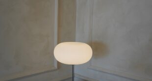 Floor lamp with table