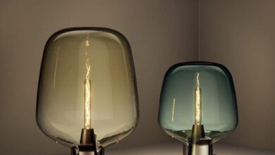 floor lamps in glass