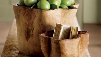 Furniture made of olive wood