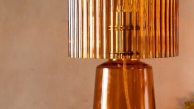 glass table lamp