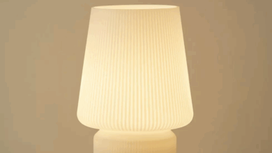 glass table lamp