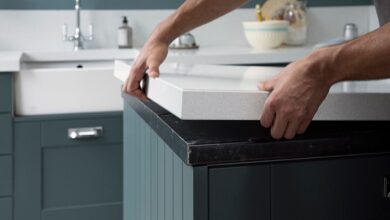 Granite kitchen worktop