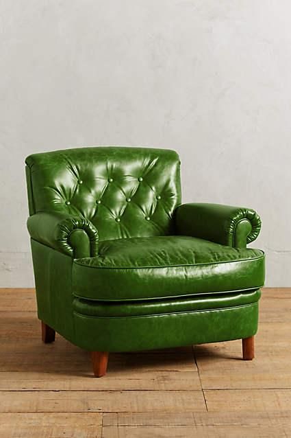 Green Leather Armchair