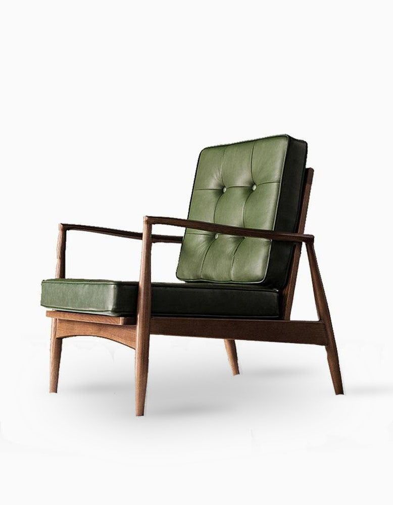 Green Leather Armchair Stylish and Sustainable Seating Option for Your Living Space