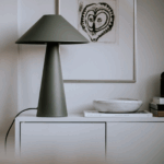 Green bedside lamps