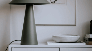 Green bedside lamps