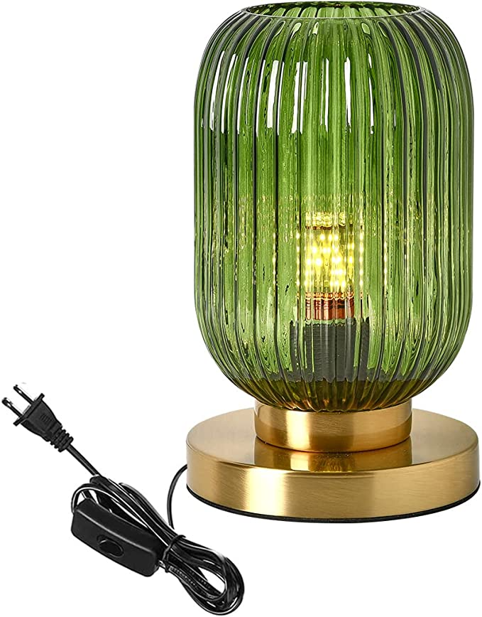 Green bedside lamps