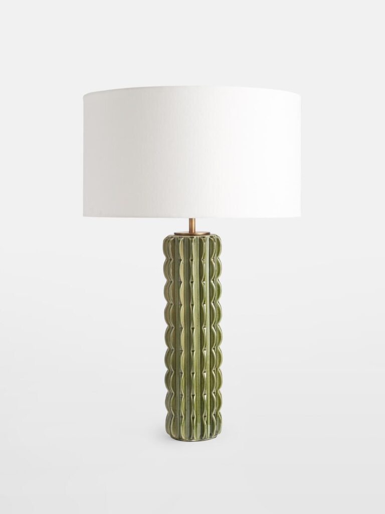 Green bedside lamps