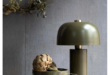 Green bedside lamps