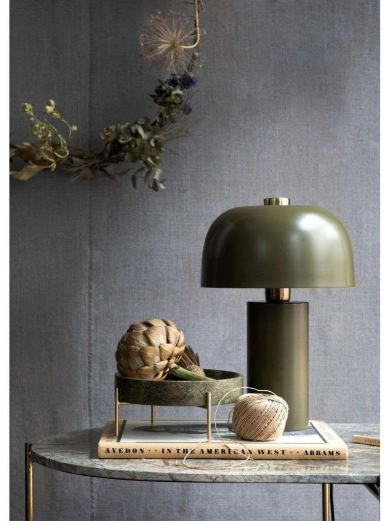 Green bedside lamps