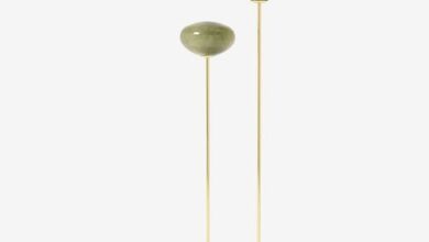 Green floor lamp