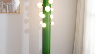 Green floor lamp