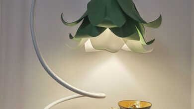 green table lamps