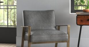 Grey Leather Armchair