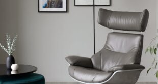 Grey Leather Armchair