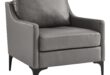 Grey Leather Armchair