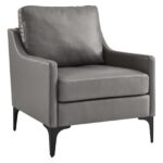 Grey Leather Armchair