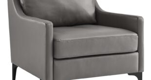 Grey Leather Armchair