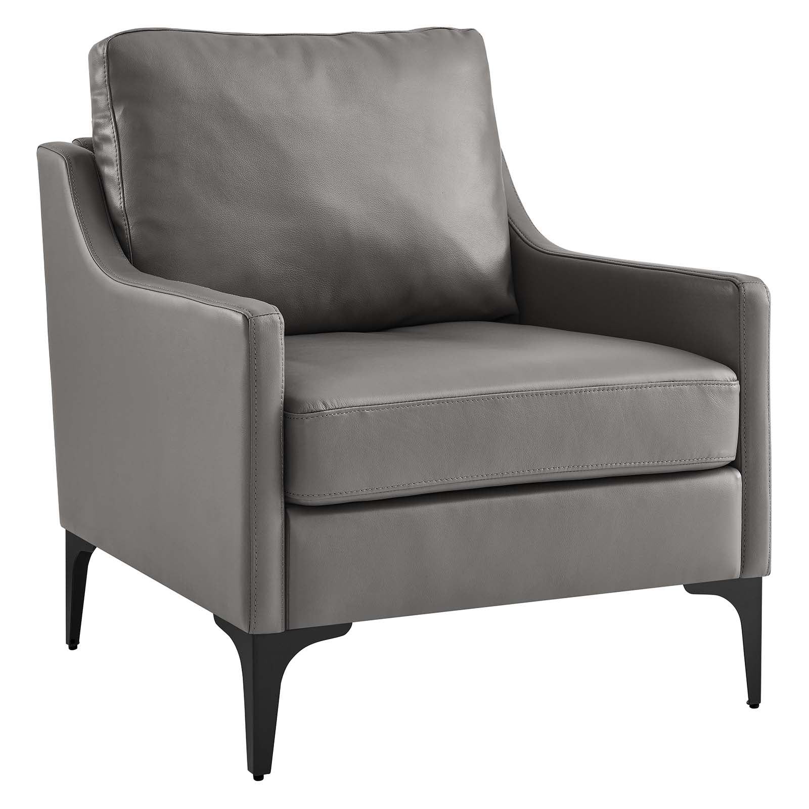 Grey Leather Armchair Sleek and Stylish Leather Armchair for Your Home Interiors