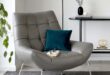 Grey Leather Armchair