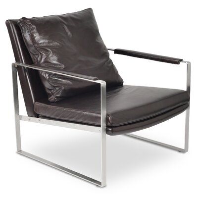 Grey Leather Armchair for Modern Elegance