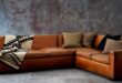 Grey Leather Sectional Sofa