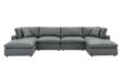 Grey Leather Sectional Sofa