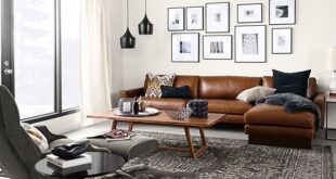 Grey Leather Sectional Sofa