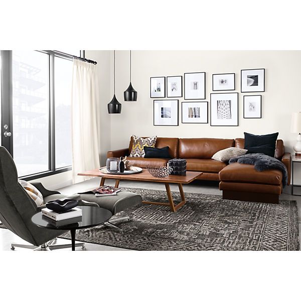 Grey Leather Sectional Sofa Stylish and Modern Leather Sectional Sofa in a Neutral Hue