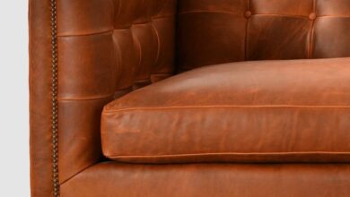 Grey Leather Sectional Sofa