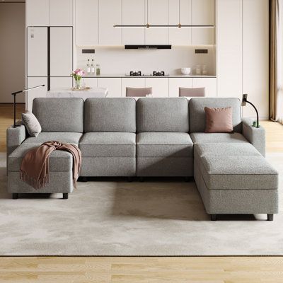 Grey Sofa Sectional Elegant and Versatile Living Room Seating Option