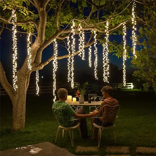 hanging lights outdoors