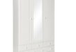 Hinged-door wardrobes pine painted white