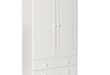 Hinged-door wardrobes pine painted white