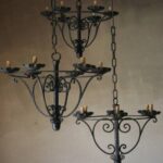 Iron chandelier antique