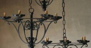 Iron chandelier antique