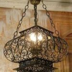 Iron chandelier antique